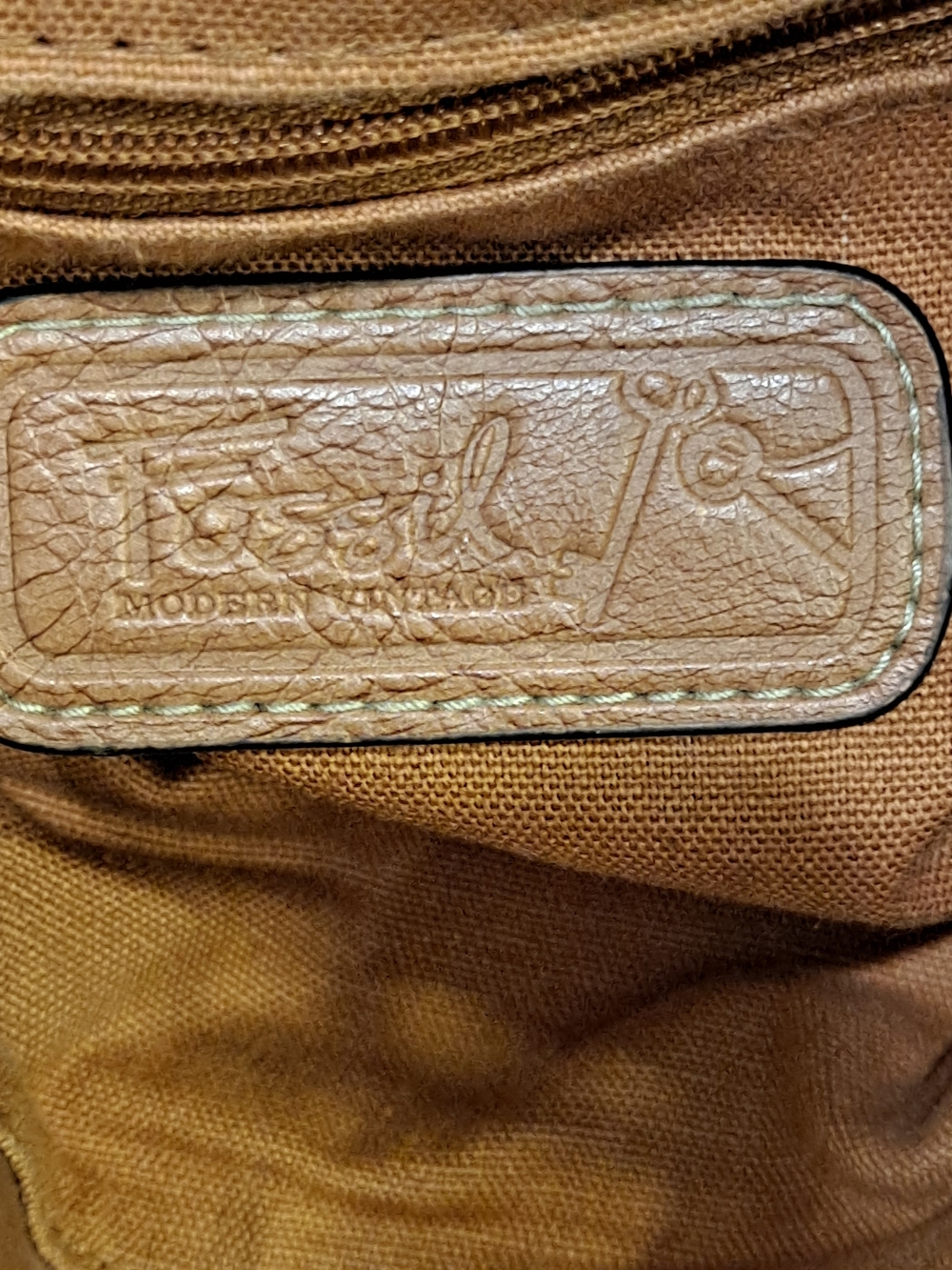 Fossil Modern Vintage Patchwork Shoulder Crossbody Bag in Tan and Multi - Picture 12 of 16